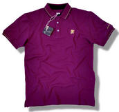 View Item New Lambretta Mod Stripe Trim Pique Polo Shirt Purple